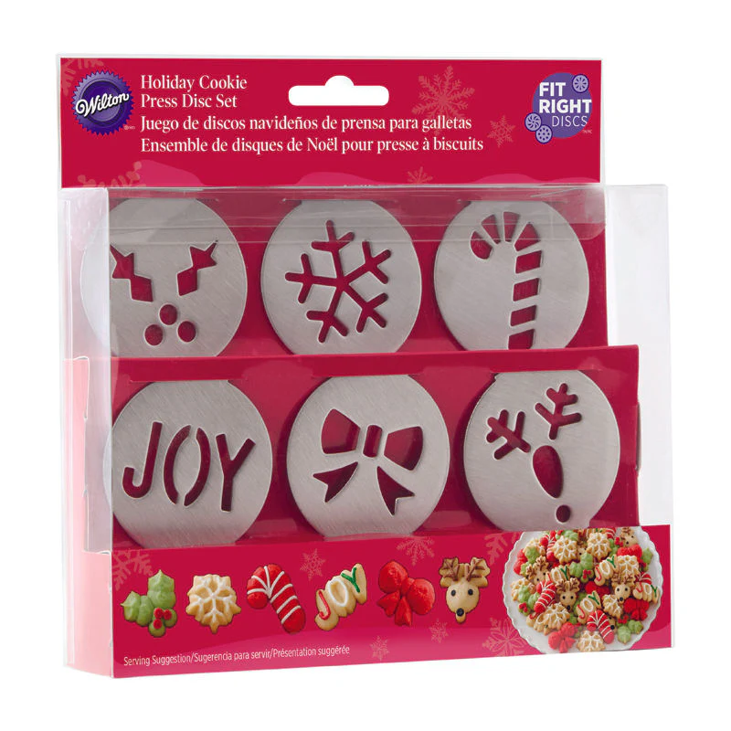 DISCS S/S XMAS COOKIE PRESS 6PCS 2104-5906 (#67391)