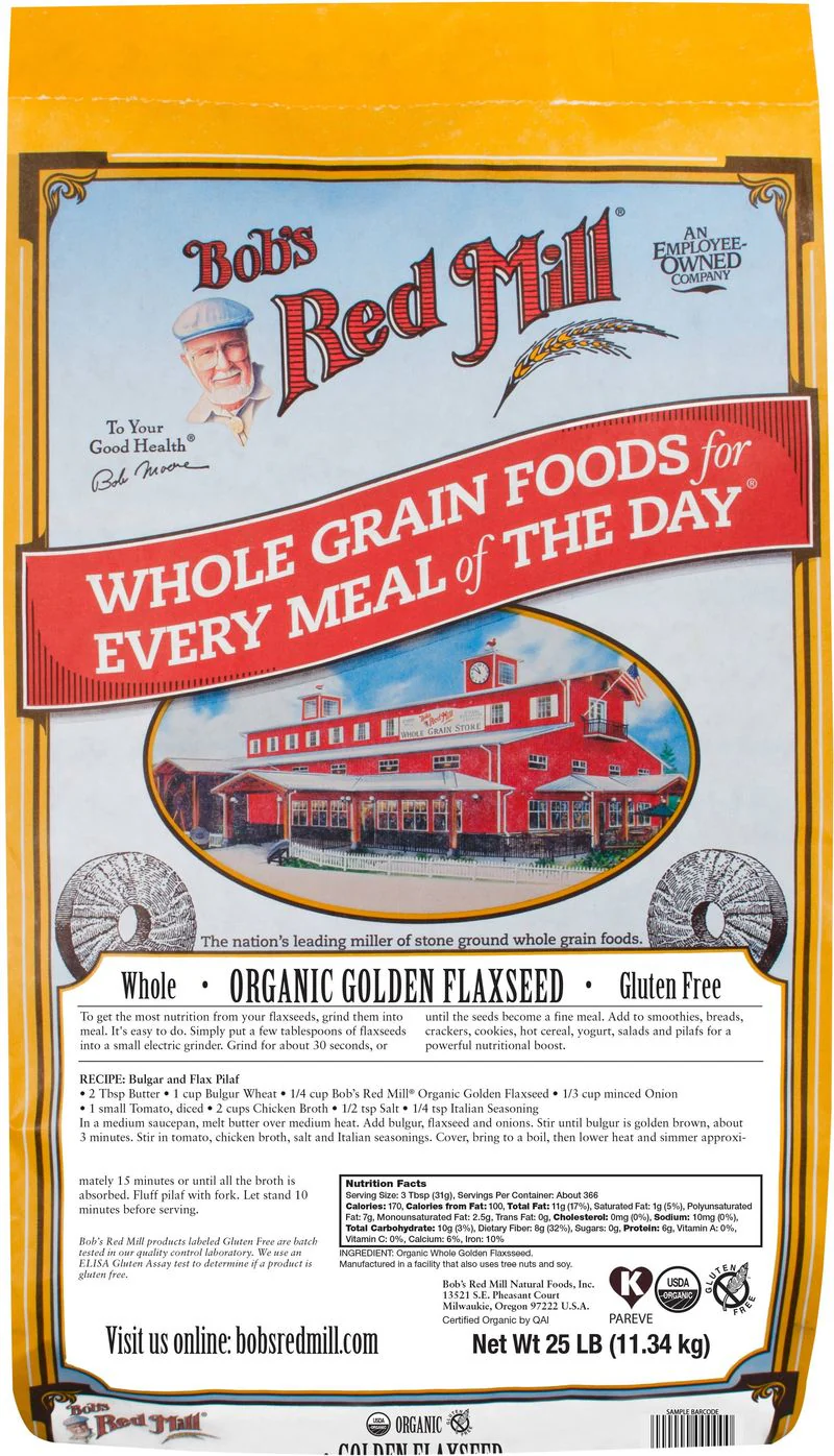 ORGANIC GOLDEN FLAXSEED 25LB (#67647)