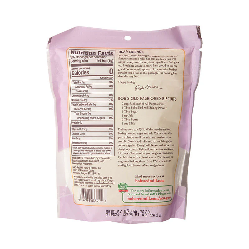 GF BAKING POWDER 14OZ (#67912) - Image 2