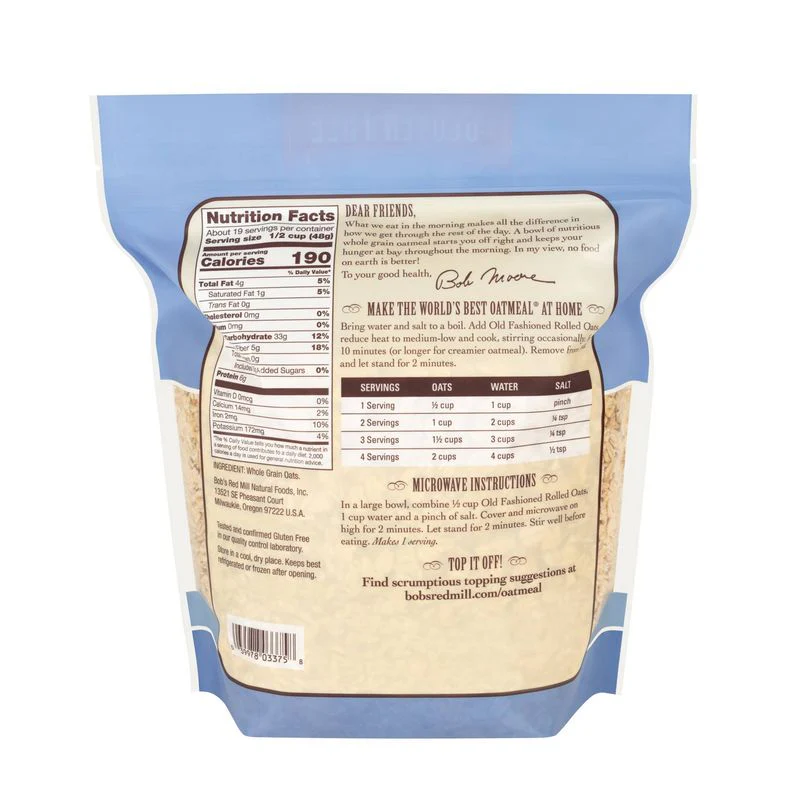 GLUTEN FREE OLD FASHIONED ROLL OAT 32OZ (#68057) - Image 2