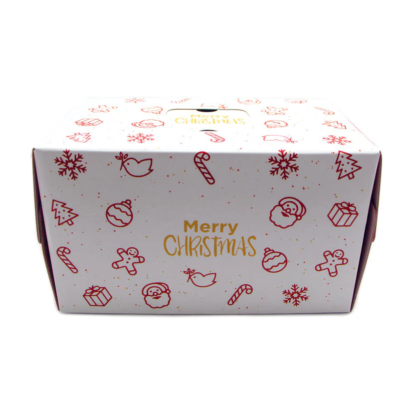 LOG CAKE BOX 13.375X7X5.875"H/XMAS PARTY (#100372) - Image 2