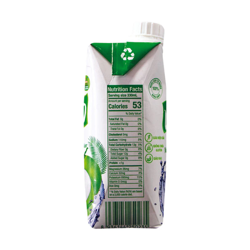 COCONUT WATER UHT NO SUGAR ADDED 330ML (#101775) - Image 4