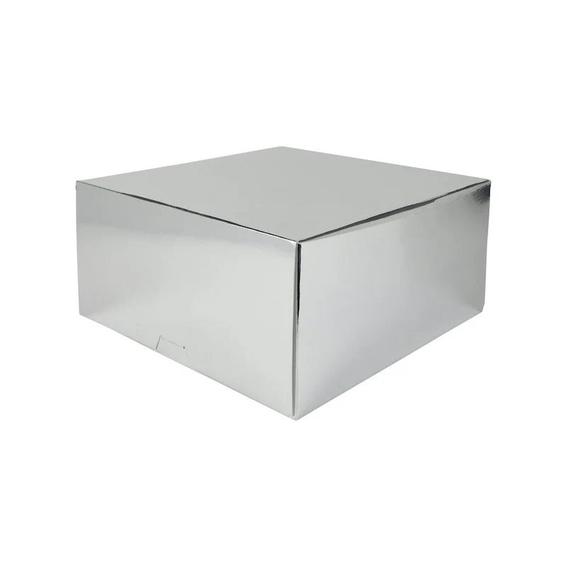 SILVER CAKE BOX 12X12X6" 2PC (#101783) - Image 2