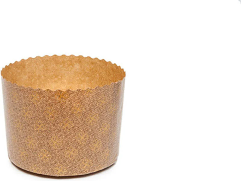 PANETTONE PAPER MOULD GOLD 70XH60MM 10PC (#102436)