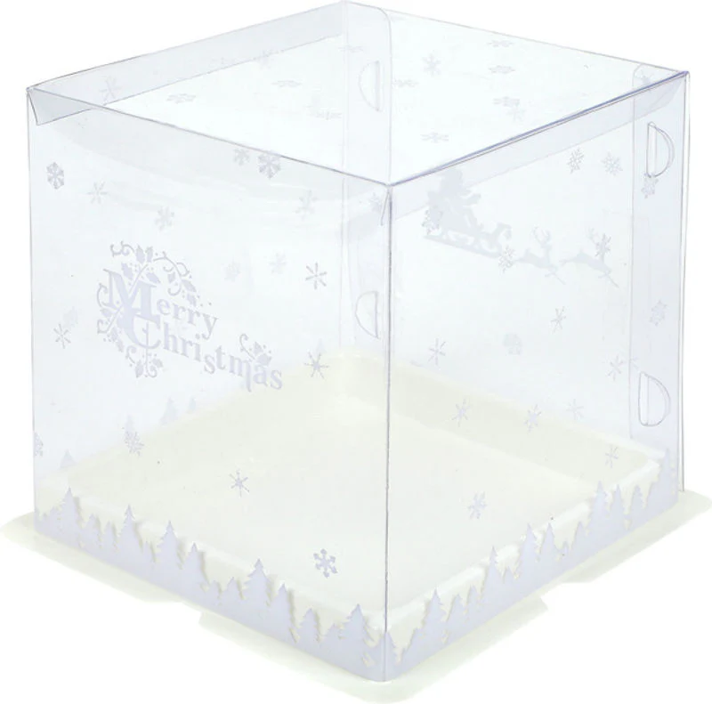 XMAS DISPLAY CAKEBOX 13.5X13.5X15CM 2PC (#102476)