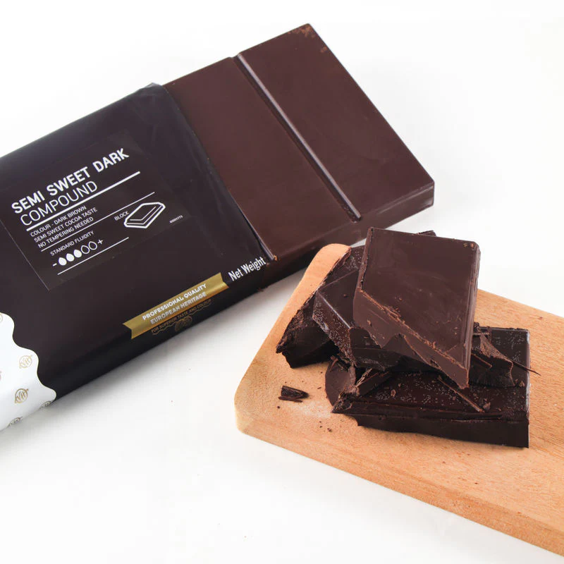 CHOC DARK COMPOUND BLOCK SEMI SWEET 1KG (#102499) - Image 4