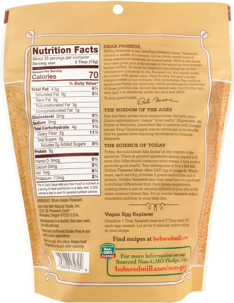 GOLDEN FLAXSEED MEAL 25LB (#102531) - Image 2