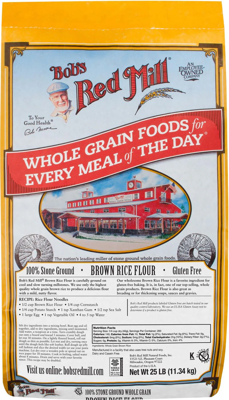 RICE FLOUR BROWN/BOB'S R M 25LB (#102532)