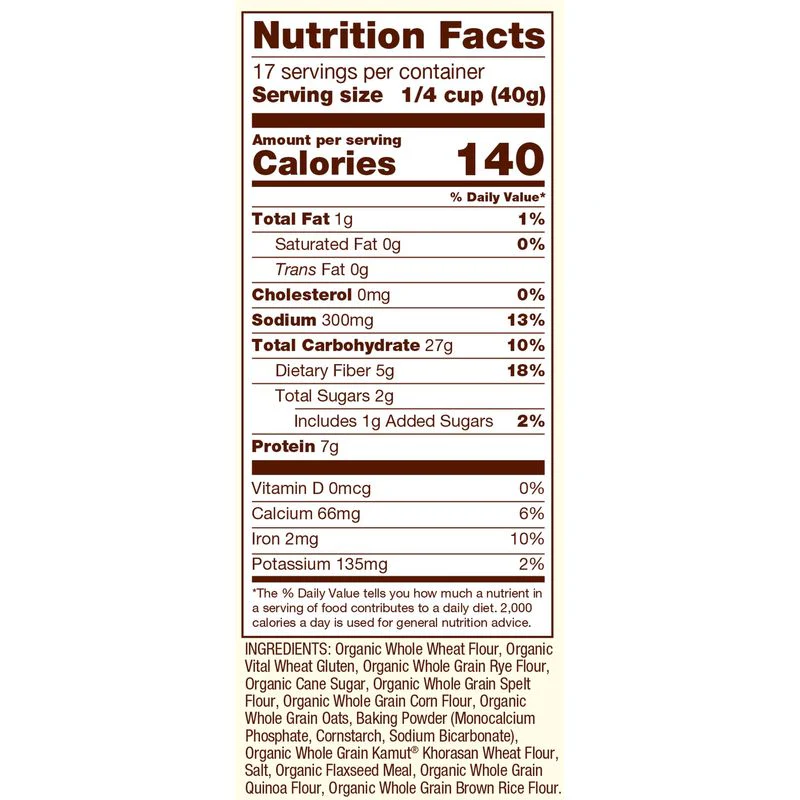 ORGANIC 7 GRAIN PANCAKE AND WAFFLE MIX 24OZ (#102772) - Image 3