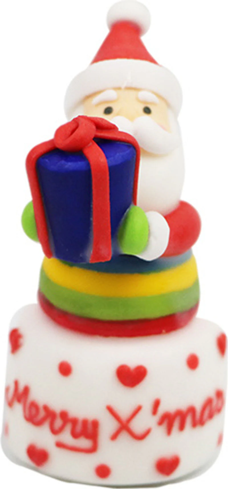 DECOR ICING SANTA MEDIUM 6.7X3.5CM 1001 (#103036)