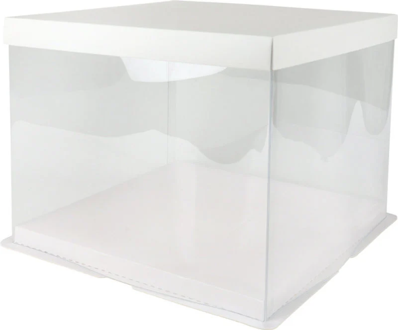 PVC DISPLAY CAKE BOX WHITE 21.5X21.5XH23CM (R201700) (#103454) - Image 2