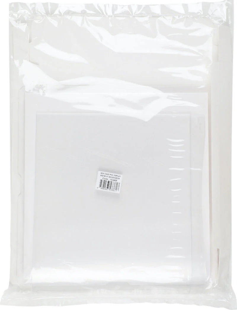 PVC DISPLAY CAKE BOX WHITE 30X30XH25CM (R201701) (#103455)