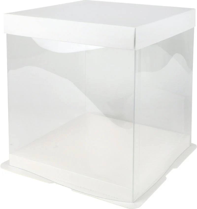 PVC DISPLAY CAKE BOX WHITE 30X30XH25CM (R201701) (#103455) - Image 2