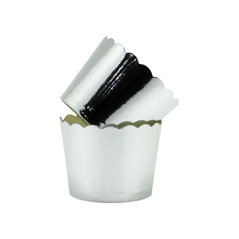 MUFFIN BAKING CASE ALUM FOIL 48X50MM SILVER 50PC (#103471) - Image 2