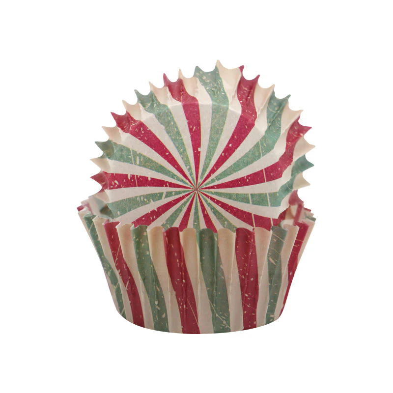 BAKING CASES GREASEPROOF 110MM RG STRIPE 500PC (#103485) - Image 2