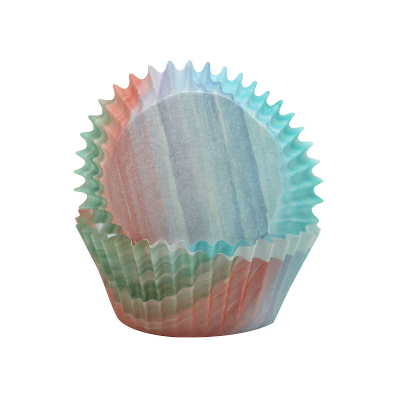 BAKING CASES GREASEPROOF 110MM WATER PAINT STRIPE 500PC (#103487) - Image 2