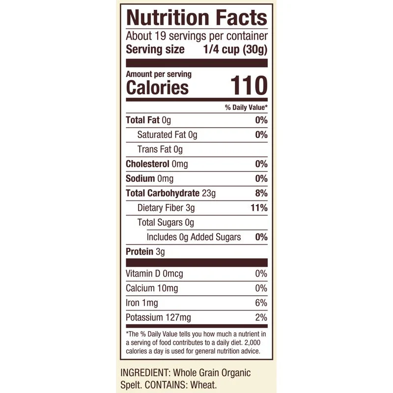 SPELT FLOUR ORG/BOB'S R M 20OZ (#103656) - Image 3