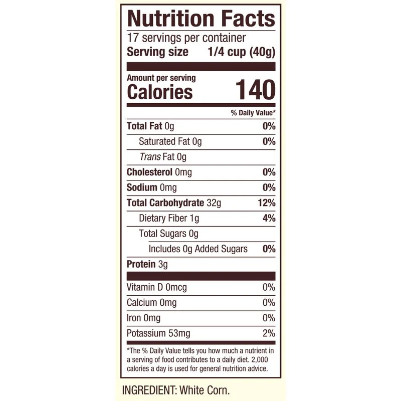 WHITE CORN GRITS 24OZ (#104470) - Image 3