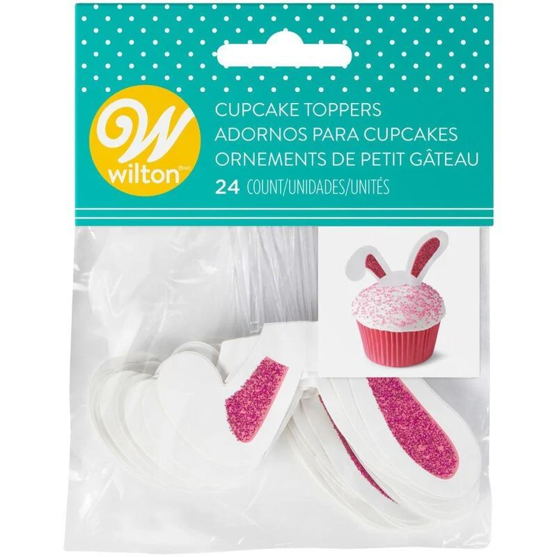 BUNNY EAR CUPCAKE TOPPER 2113-9356 24PC (#104598)