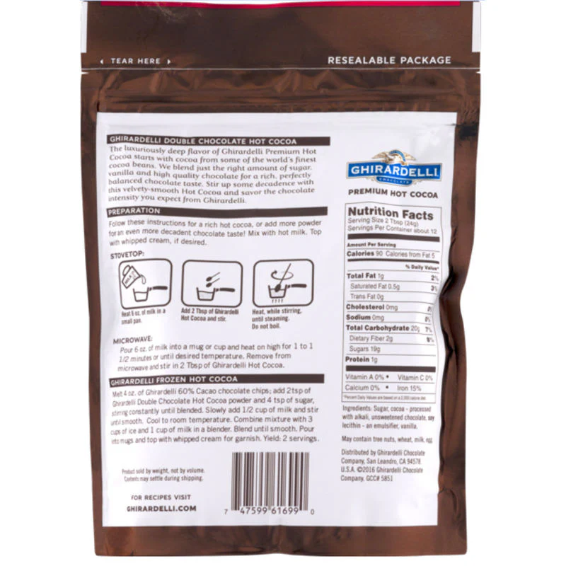 HOT COCOA POUCH DOUBLE CHOCOLATE 298G (#104678) - Image 2