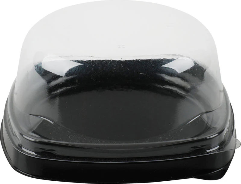 CAKE TRAY PLASTIC W SHORT COVER 5SET (#104863)