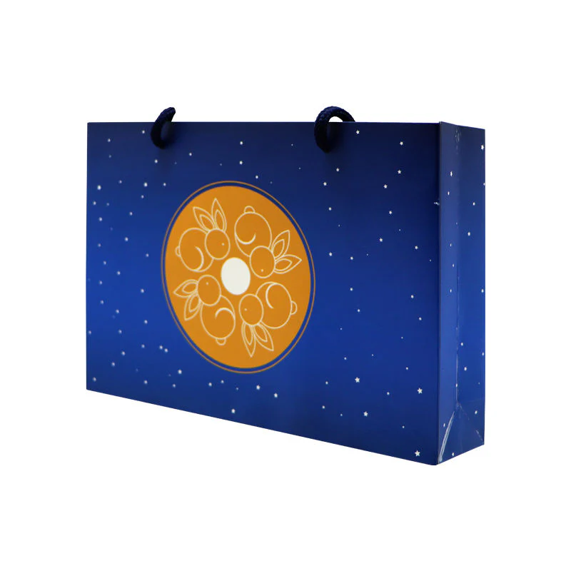MOONCAKE PAPER BAG 8S DARK BLUE 247X145X54MM (#104899) - Image 2