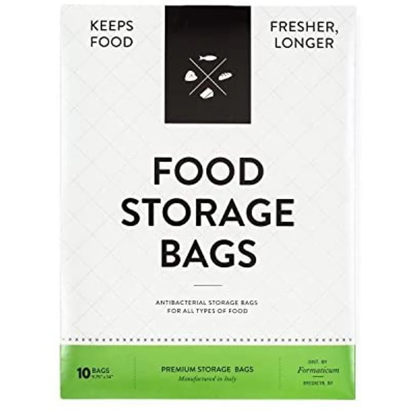 REUSABLE FOOD STORAGE BAG 10X14" 10PC (#104942)