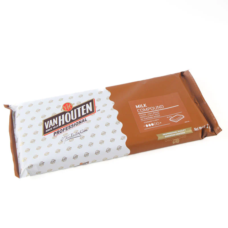 CHOC MILK COMPOUND BLOCK 1KG VHP (#105598) - Image 3