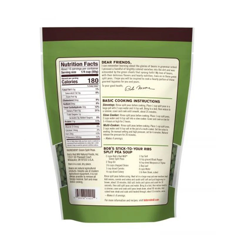 BEANS GREEN SPLIT PEAS 29OZ (#105647) - Image 2