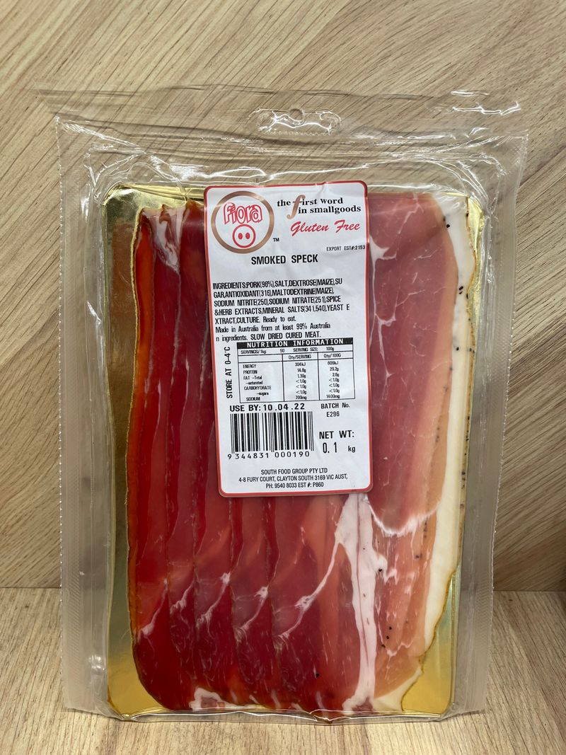 CHILLED AU SMOKED SPECK SLICED 100G (#105685)