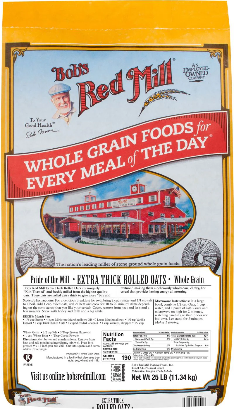 THICK OATS ROLLED 25LBS (#105729)