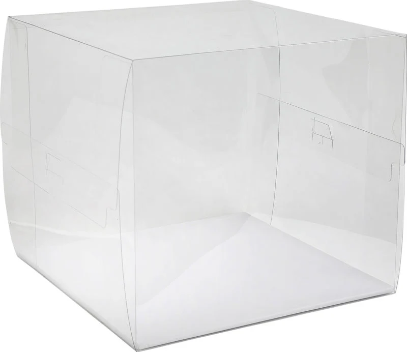 PVC DISPLAY CAKE BOX + BOARD 26X26XH24CM (#105791)