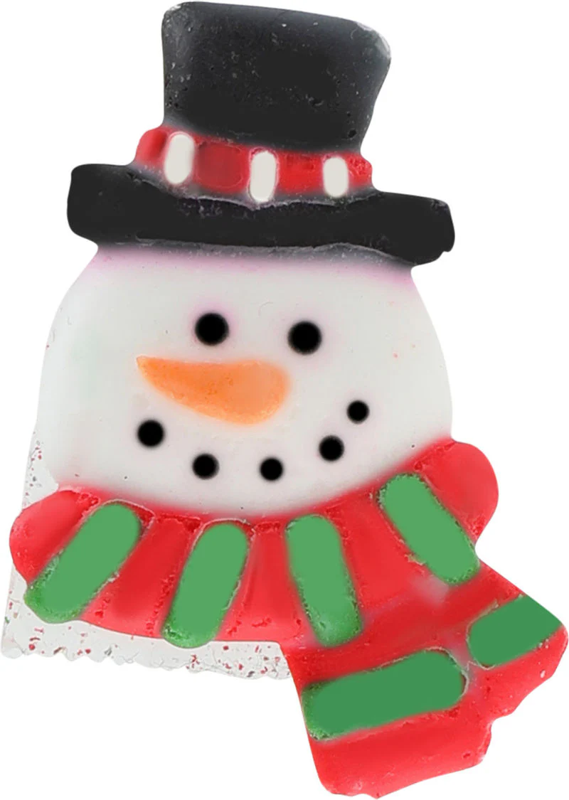 DECOR ICING FLAT SNOWMAN 4X3.7CM 0012 (#106575)