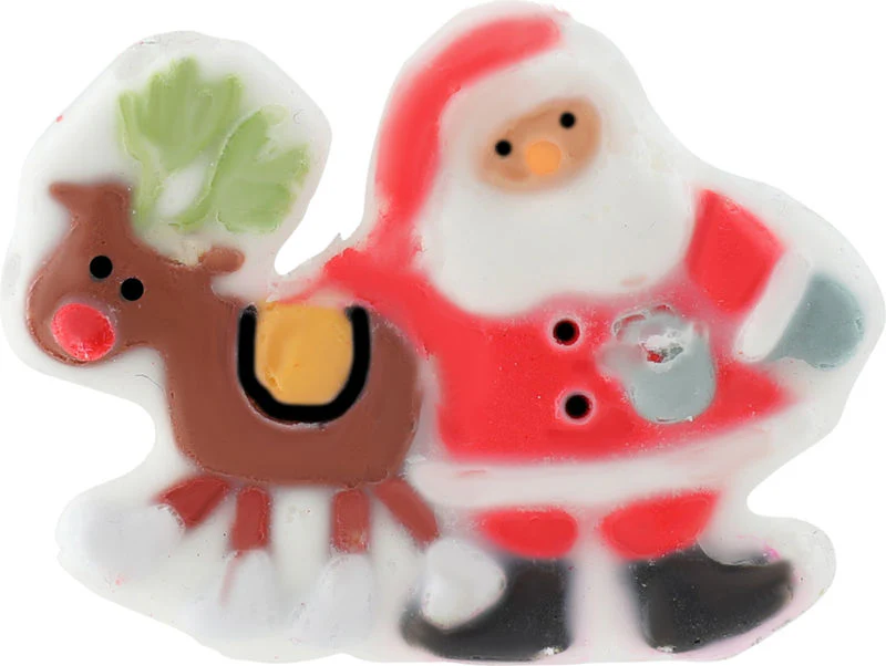 DECOR ICING FLAT SANTA REINDEER 3.9X5CM 0014 (#106577)