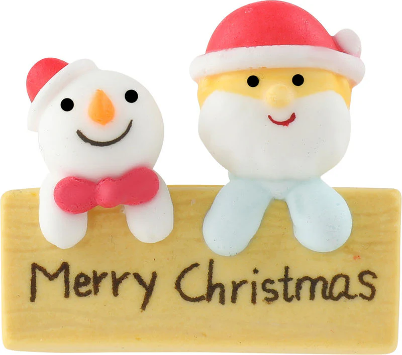 DECOR ICING SANTA SNOWMAN SMALL 4.2X5.5CM (#106580)
