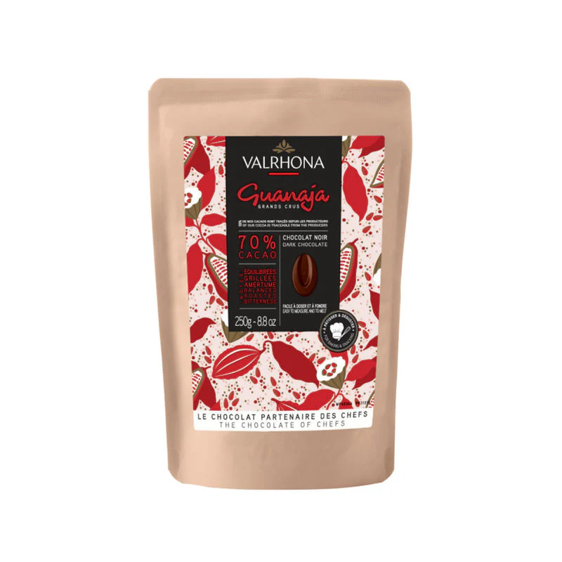 DARK CHOC GUANAJA 70% VALRHONA 250G (#107001)