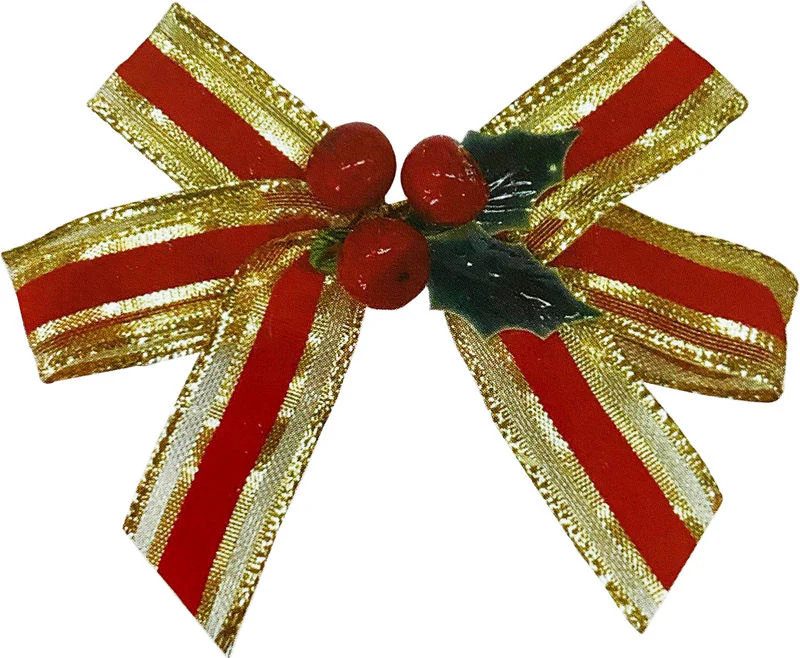 X'MAS RIBBON DECO C598 5PC (#107040)
