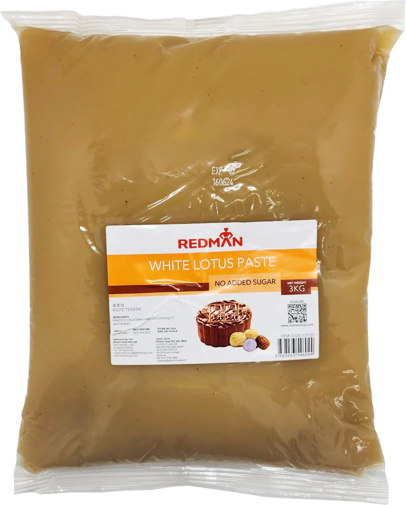 MOONCAKE PASTE WHITE LOTUS NO SUGAR ADDED 3KG (#107137)
