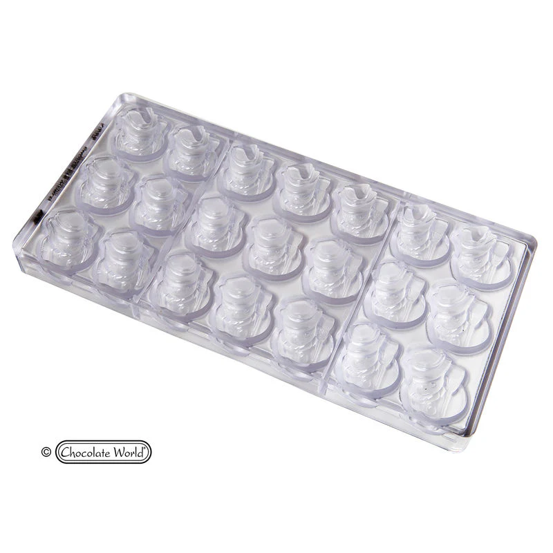 CHOCOLATE MOULD SNOWMAN 275X135X24MM 21CAV CW1333 (#107462) - Image 2
