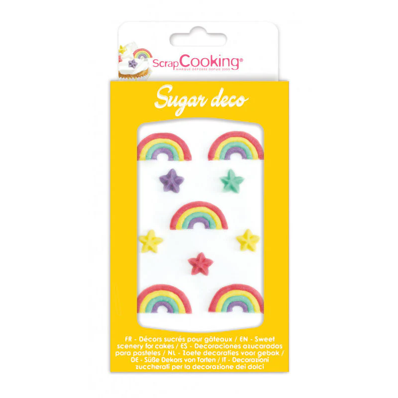 RAINBOW DECOR ICING 6PC (#108067)