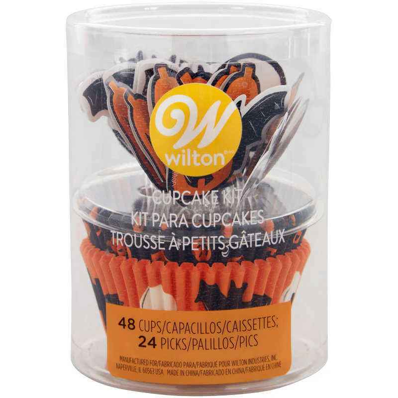 HALLOWEEN CUPCAKE DECOR KIT 2107-0-0325 72PC (#109297)
