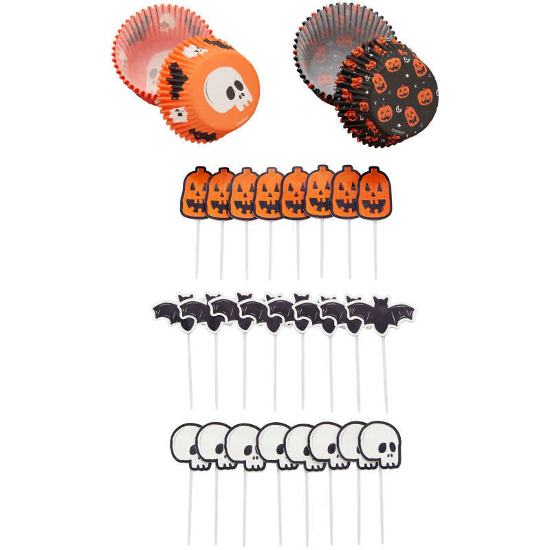 HALLOWEEN CUPCAKE DECOR KIT 2107-0-0325 72PC (#109297) - Image 4