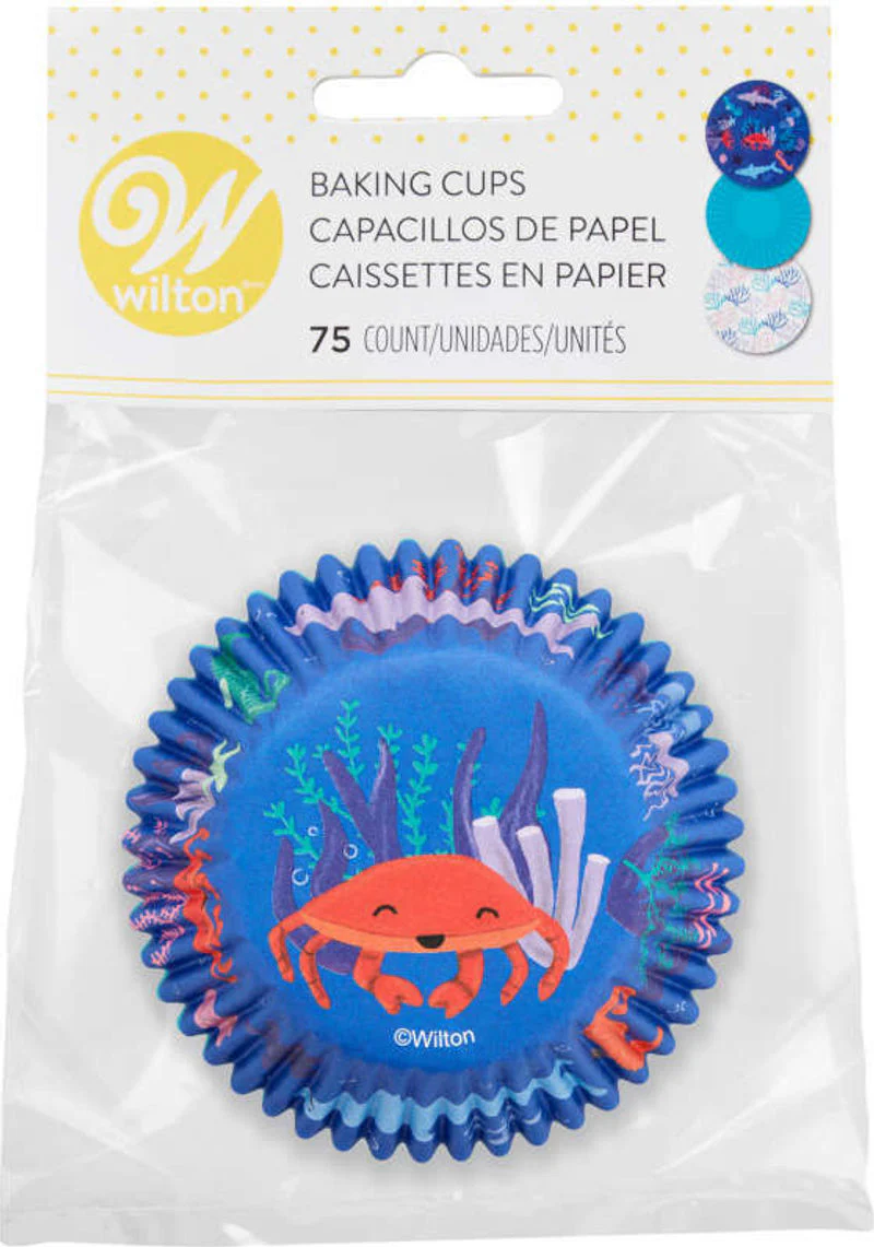 STD BAKING CUPS SEA LIFE 415-0-0647 75PCS (#109304)