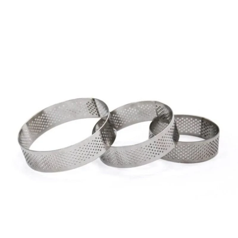 TART RING PERFORATED ROUND S/S 8X2CM SN3182 (#110094) - Image 2