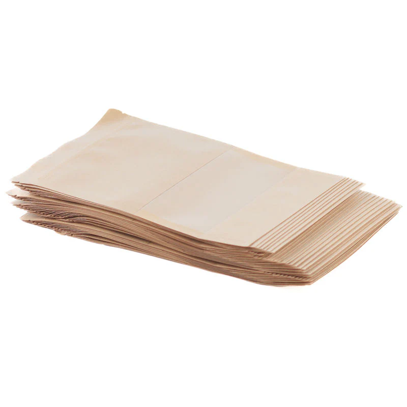 KRAFT ZIPLOCK BAG 250G 16X23.5CM 50PC (#110269)