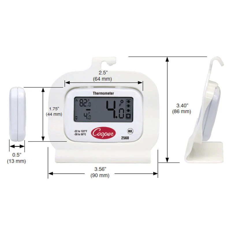 DIGITAL FRIDGE THERMOMETER (-30° to 50°C) (#110279)