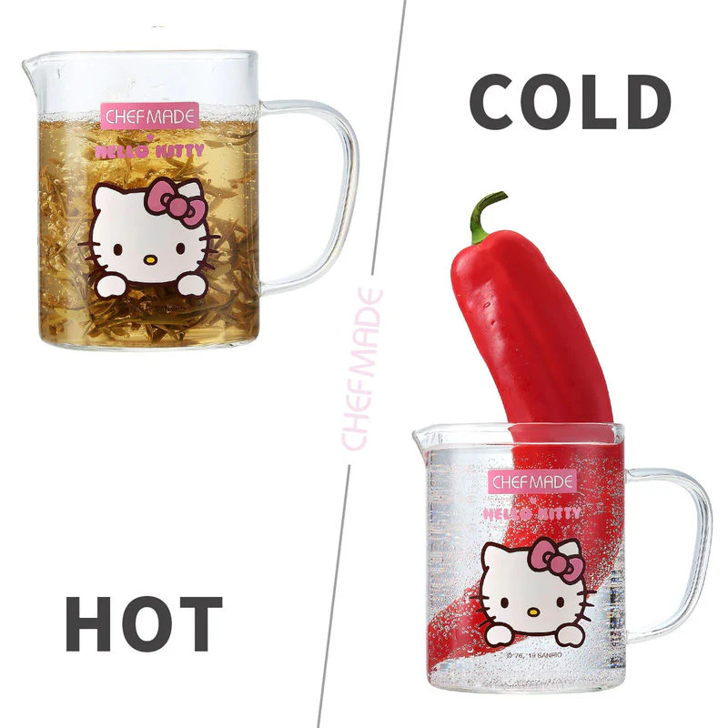 MEASURING CUP GLASS 350ML HELLO KITTY (#110459) - Image 6