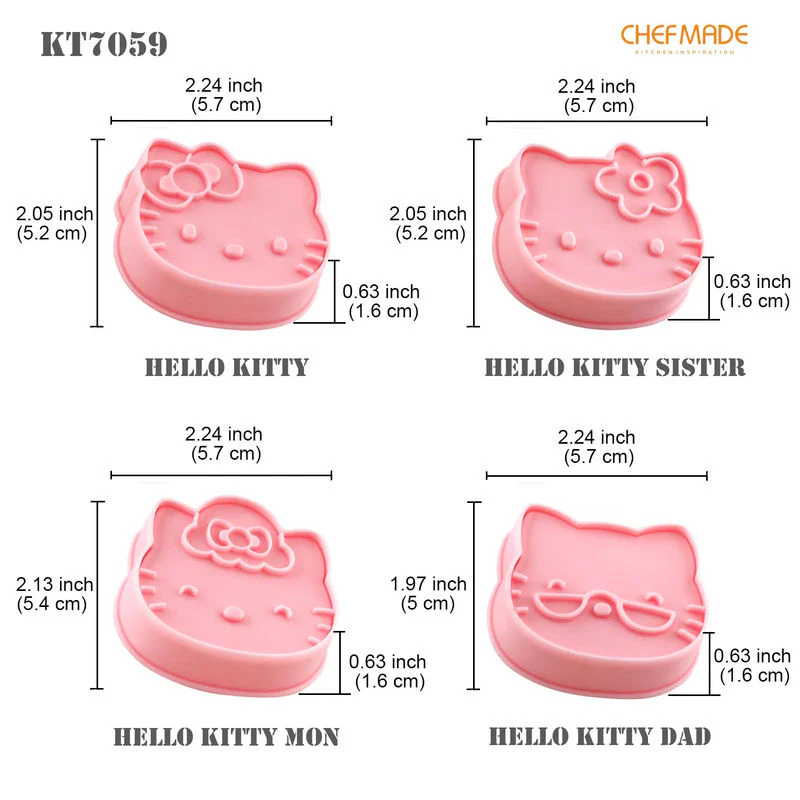 MOULD COOKIE PP 4PC HELLO KITTY (#110466) - Image 2
