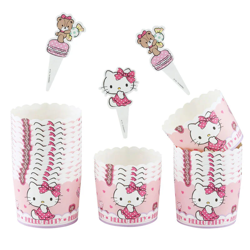 MUFFIN CASE 70XH53MM HELLO KITTY 25PC (#110470)