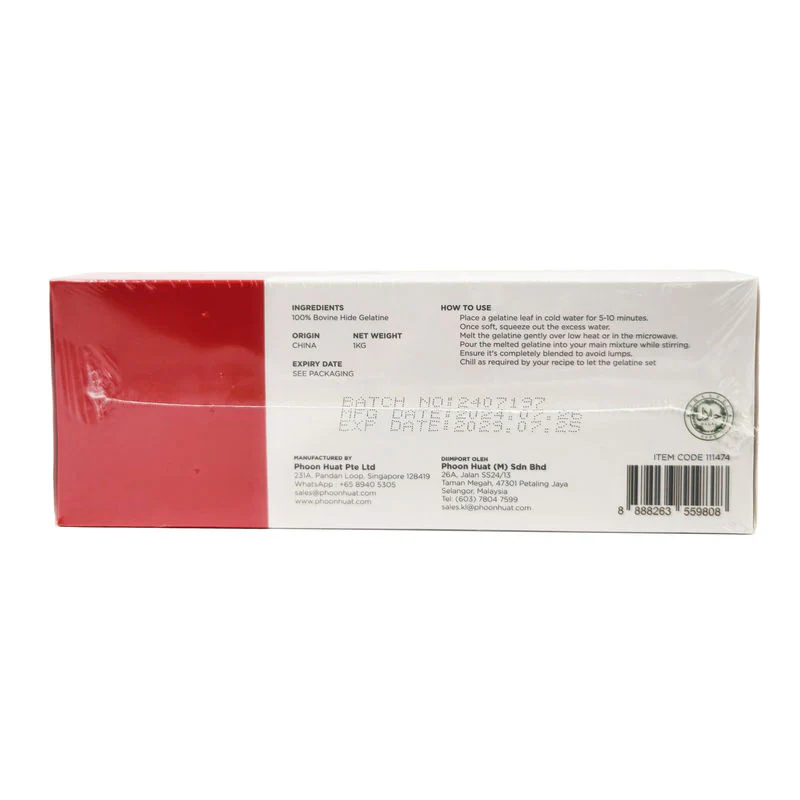BOVINE GELATINE LEAF GOLD 1KG/REDMAN (CARX25BOXX1KG) (#111474) - Image 5
